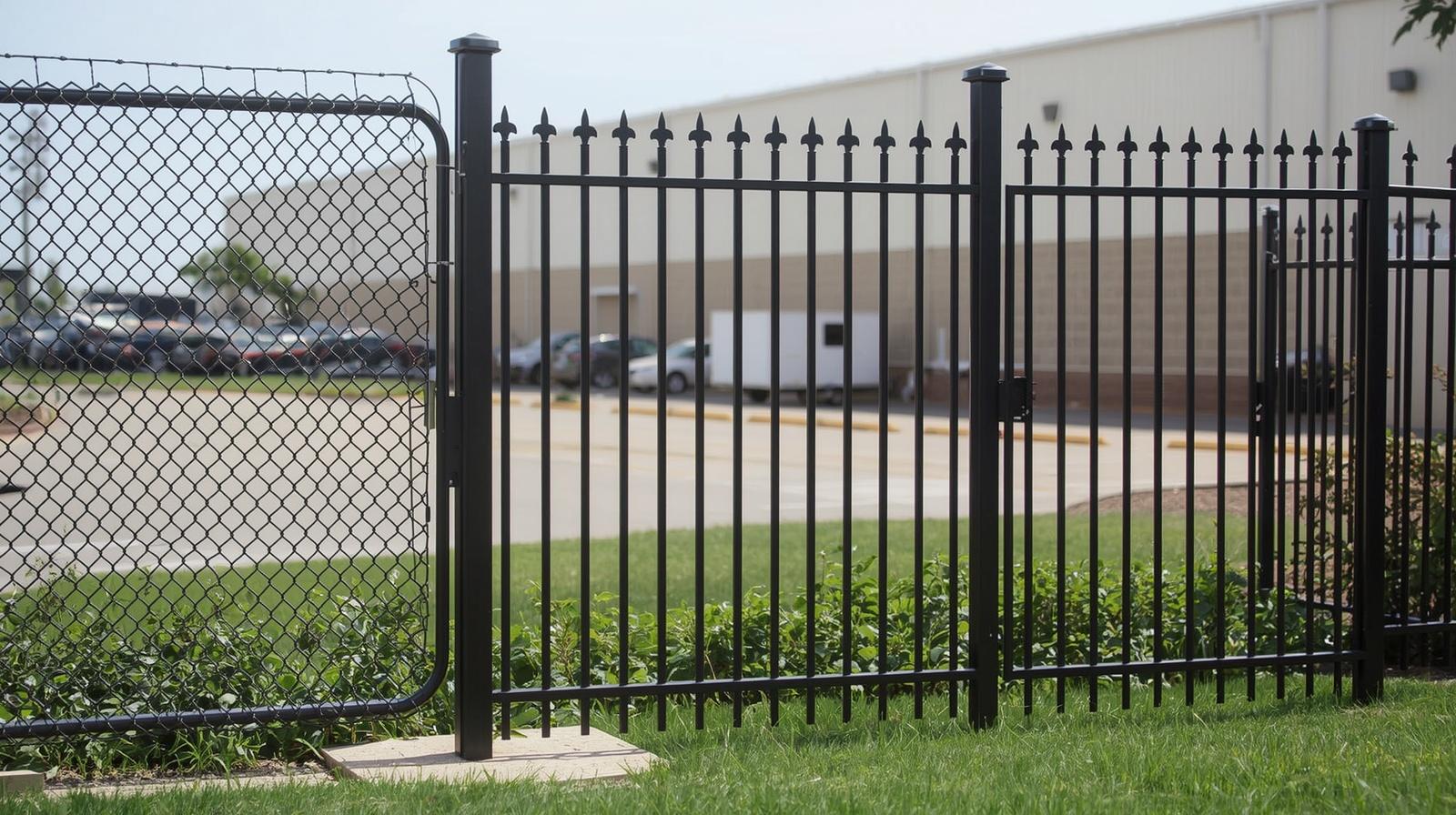 Security fence installed around commercial property in Mount Carroll IL. Security fence installed around commercial property in Mount Carroll IL.