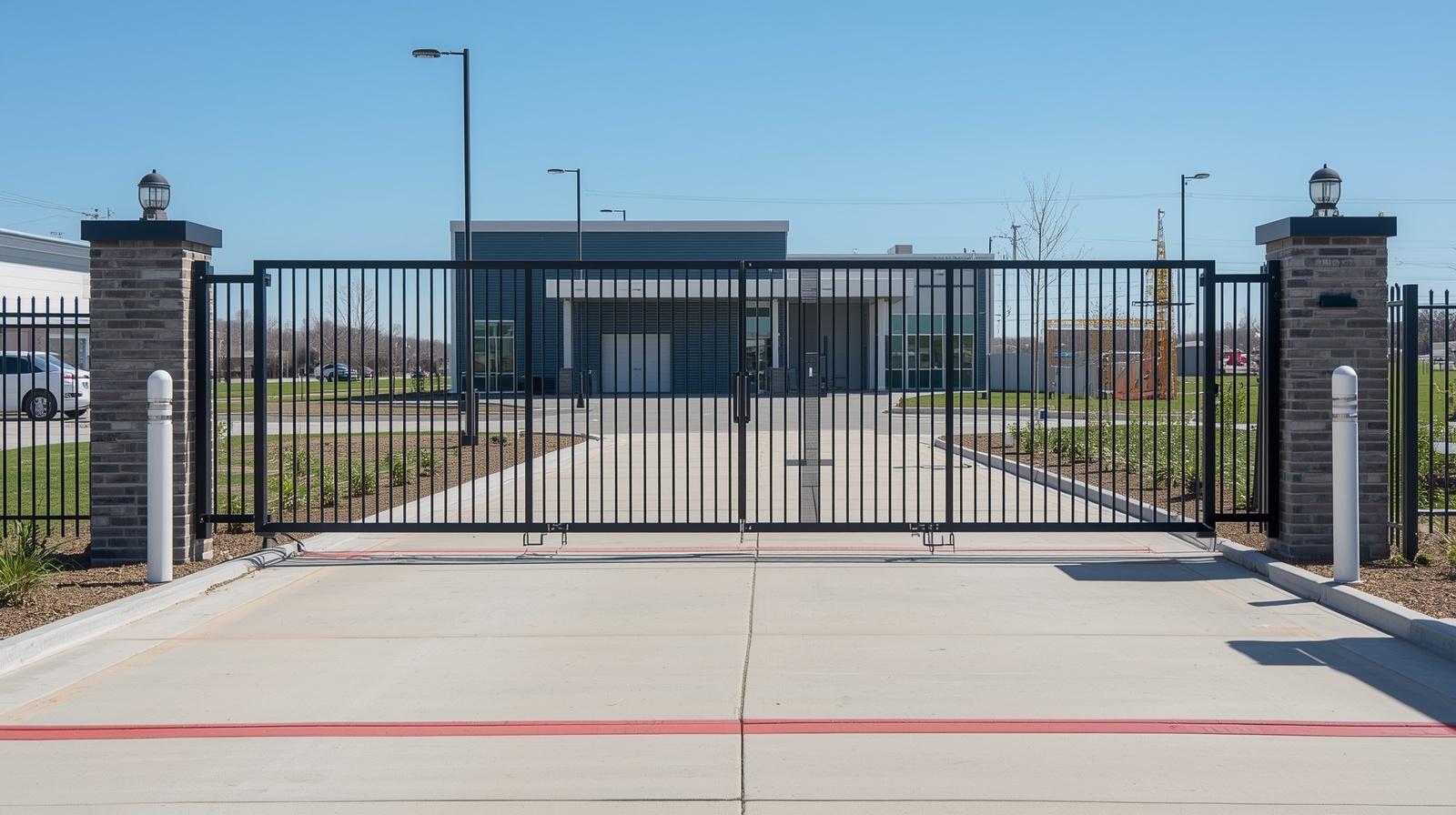 Automated commercial gate with keypad entry in Mount Carroll IL.