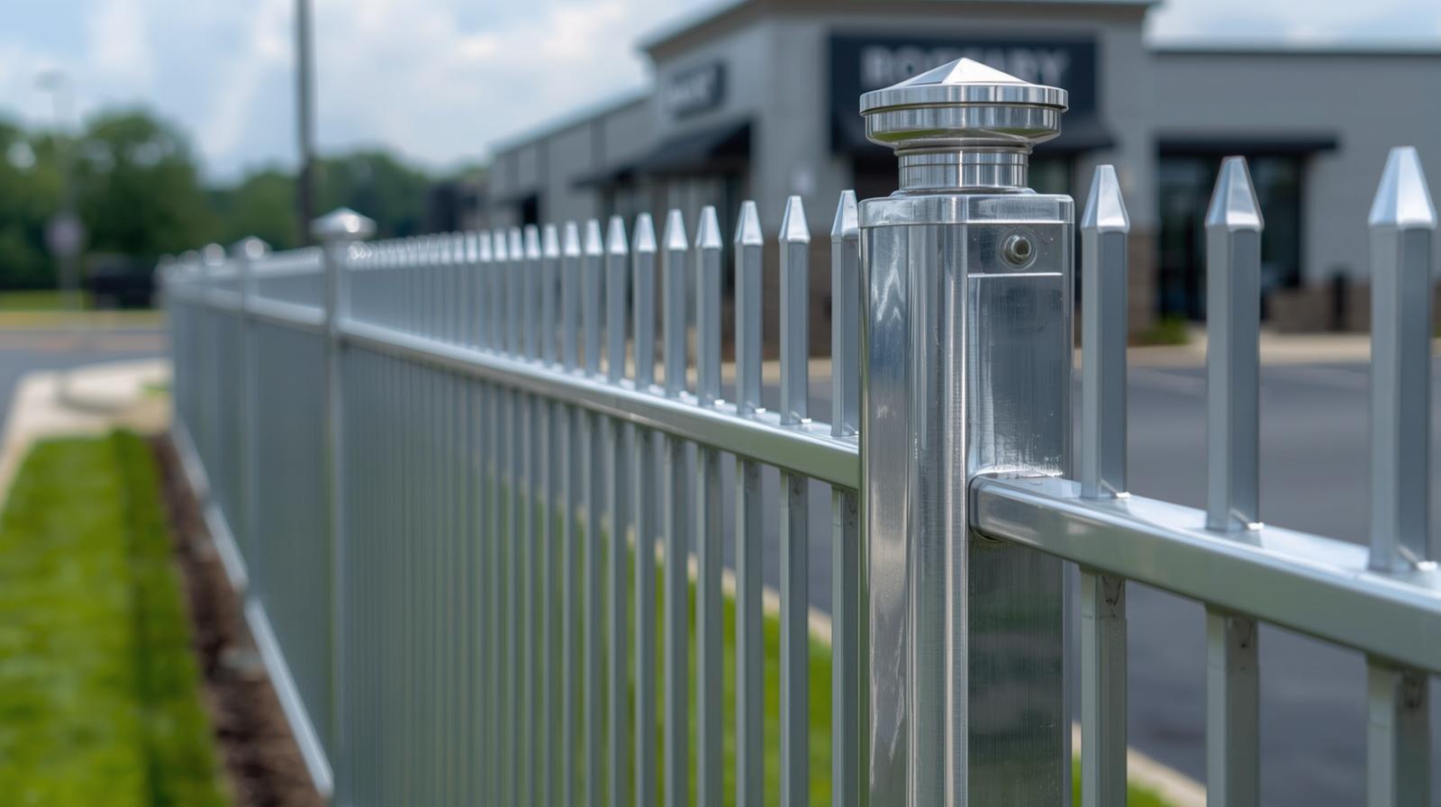 Security fence installed around commercial property in Byron IL.