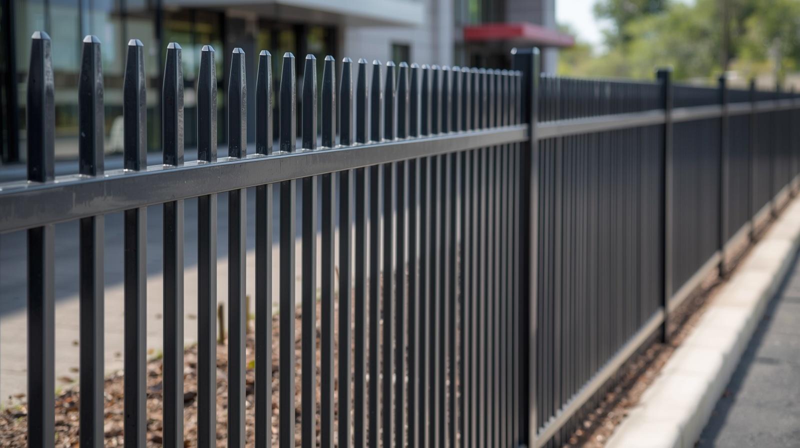Security fence installed around commercial property in Oregon IL.