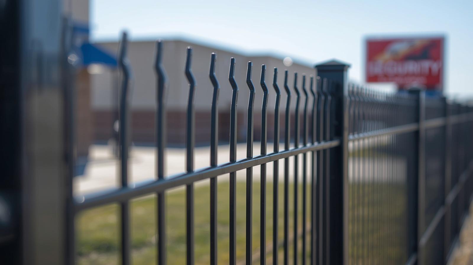 Security fence installed around commercial property in Davis Junction IL.