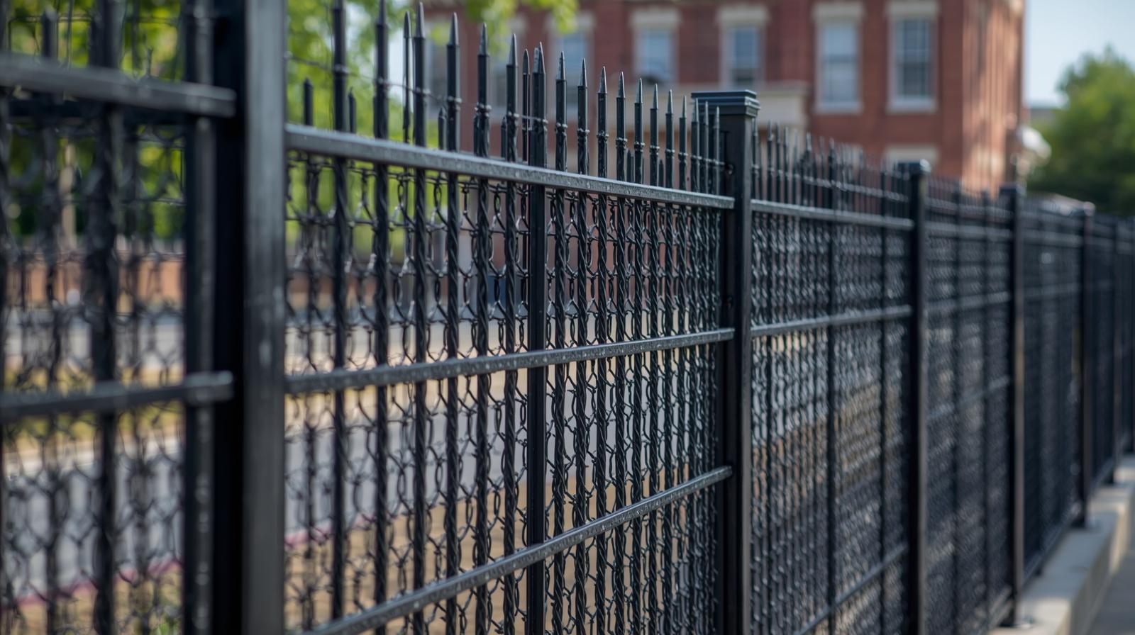 Security fence installed around commercial property in Beloit WI.