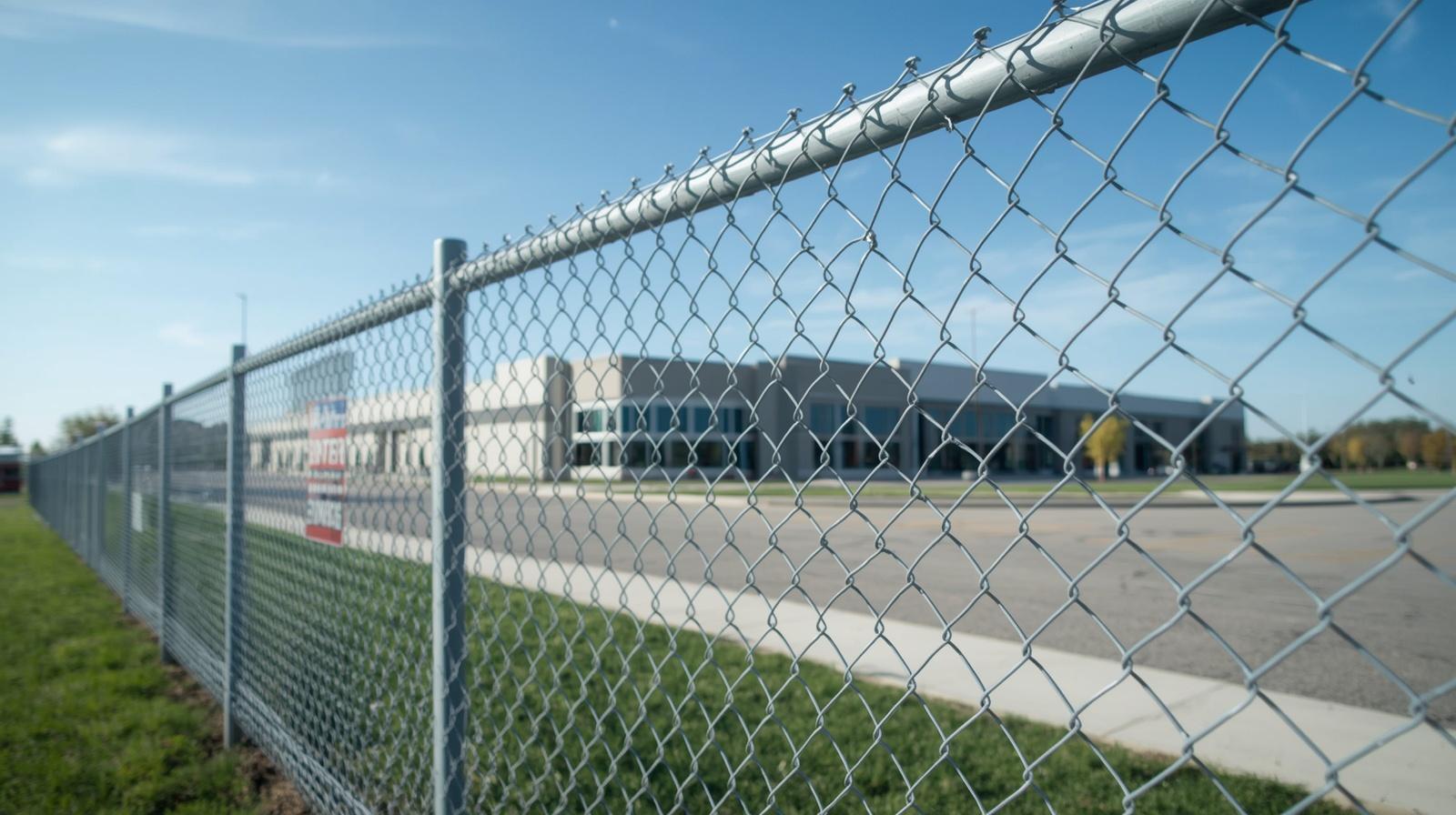 Commercial fencing project in Crestview WI showing zoning and permit compliance. Commercial fencing project in Crestview WI showing zoning and permit compliance.