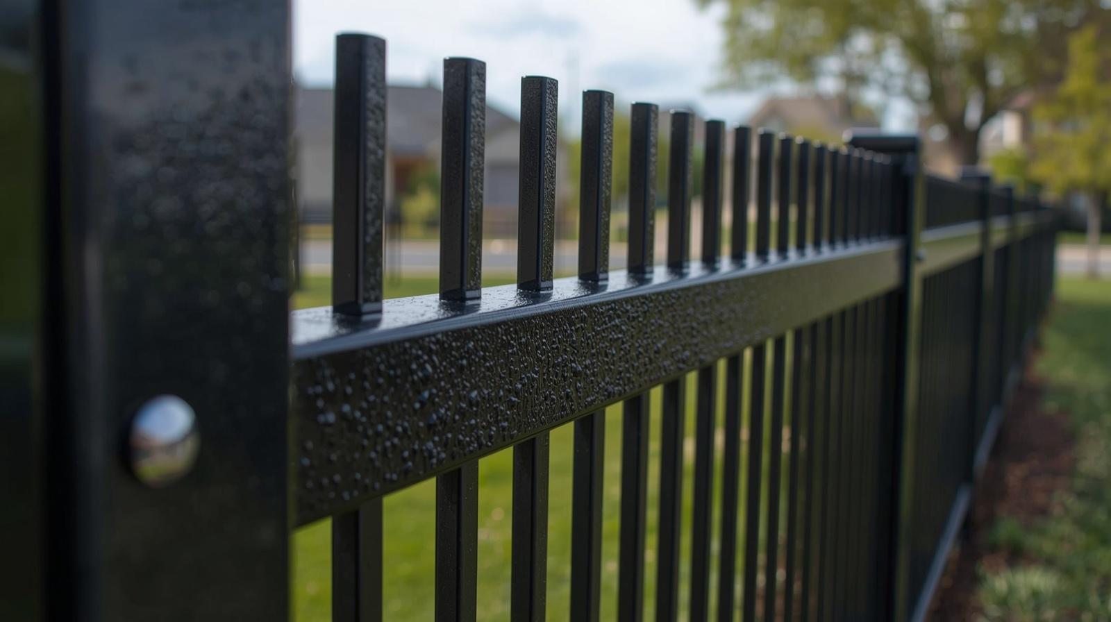 Security fence installed around commercial property in Edgerton WI.