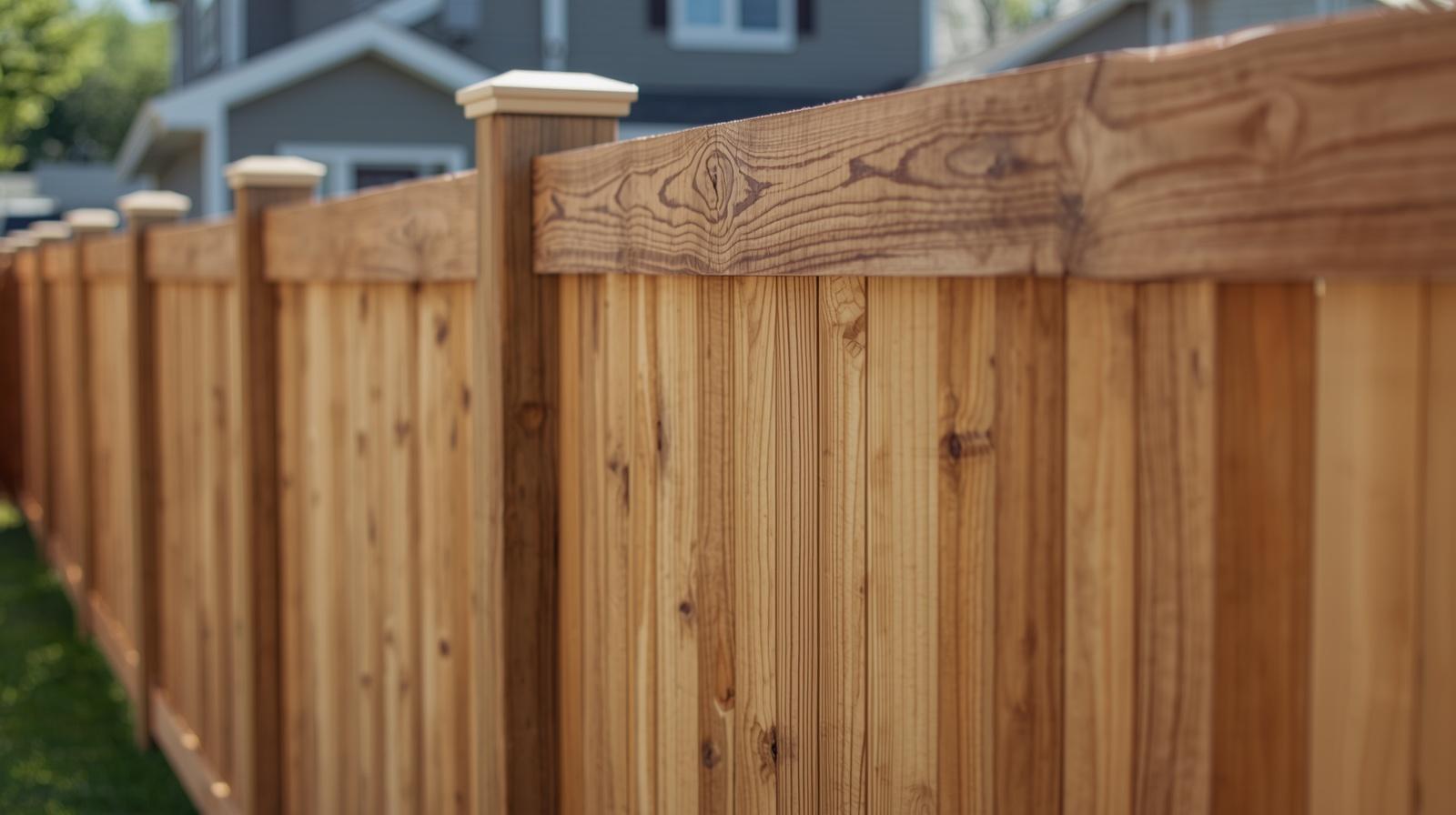 Wood fence installation around residential property in Machesney Park IL. Wood fence installation around residential property in Machesney Park IL.
