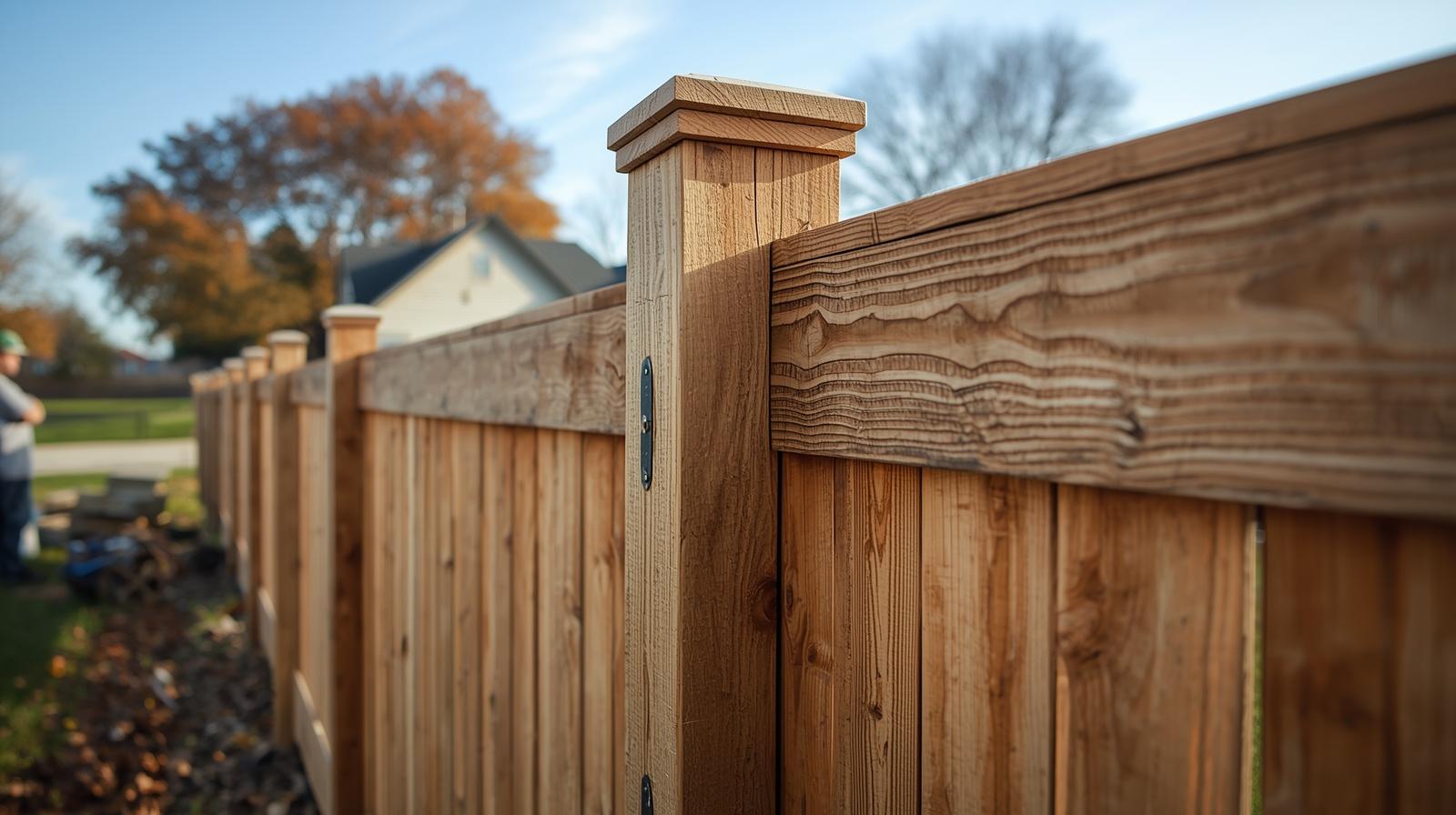 Fence replacement project on residential property in Galena IL.