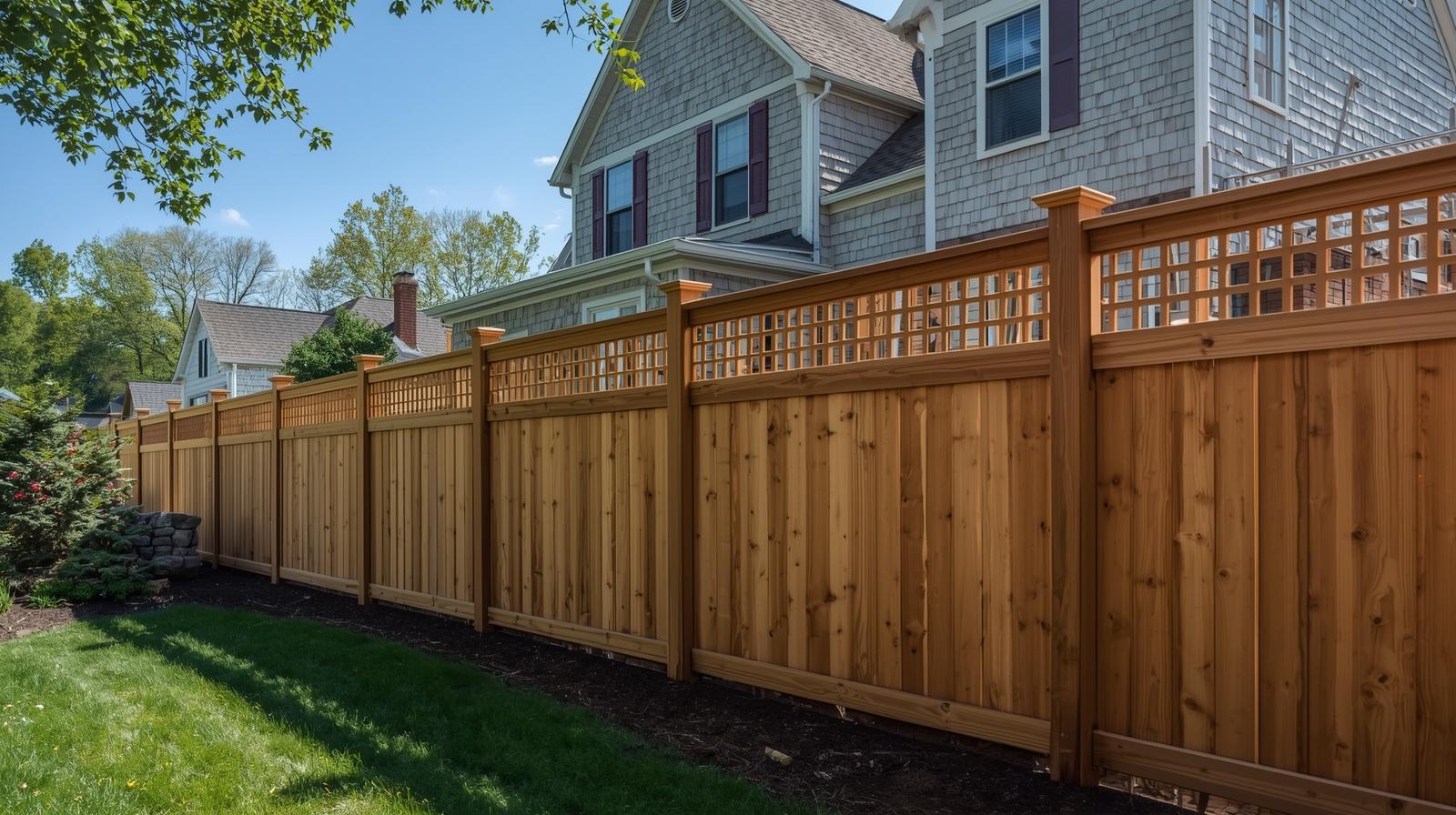 Fence replacement project with new fencing material on a property in Huntley IL. Fence replacement project with new fencing material on a property in Huntley IL.