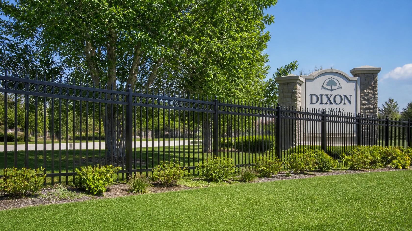 Commercial fence project in Dixon, IL with property owners considering materials, layout, gates, labor, and other factors affecting late-season costs.