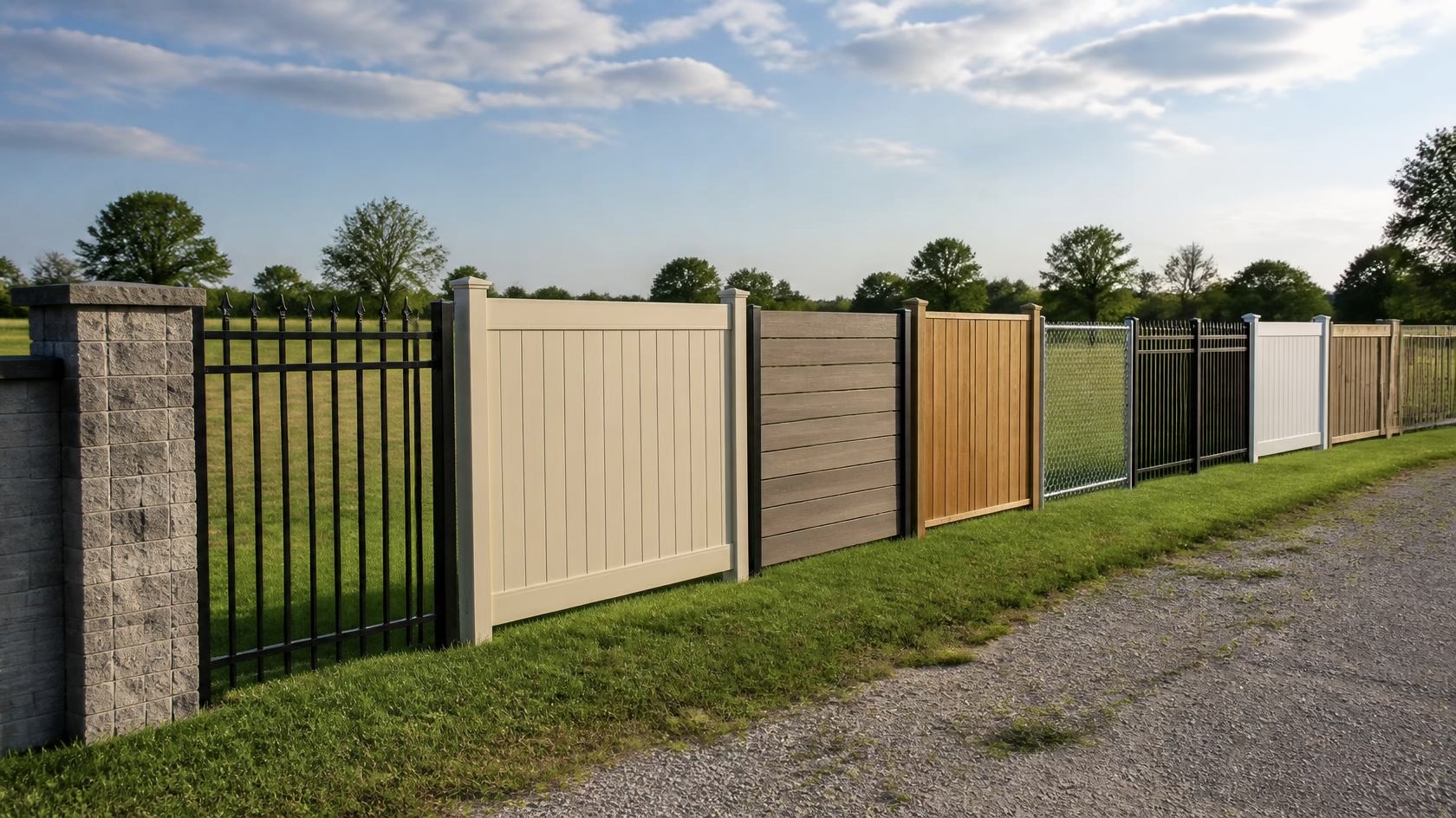 Commercial property owner in Byron, IL reviewing a fence installation quote with a contractor, including materials, labor, gates, and project details. Commercial property owner in Byron, IL reviewing a fence installation quote with a contractor, including materials, labor, gates, and project details.