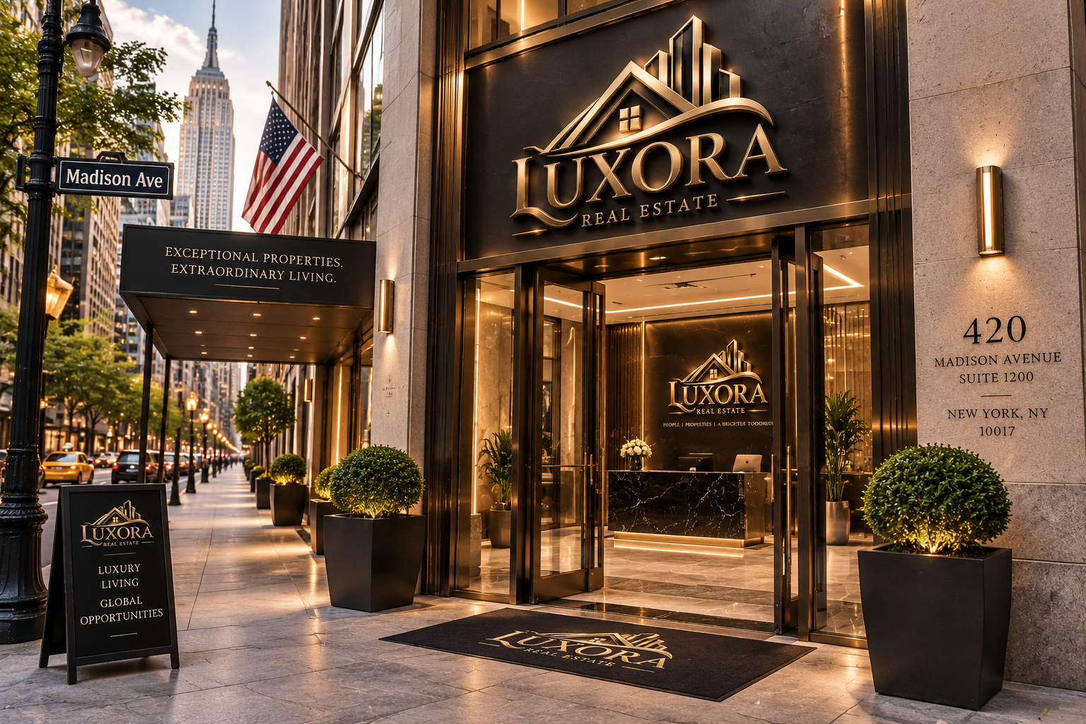 Inside the Luxora Real Estate office