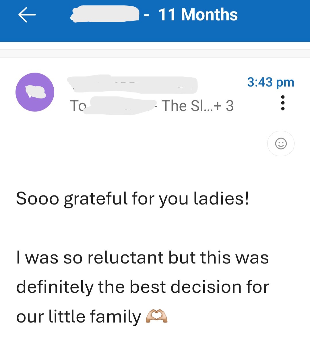 Real message from a mum after working with Beck (11)