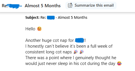 Real message from a mum after working with Beck (24)