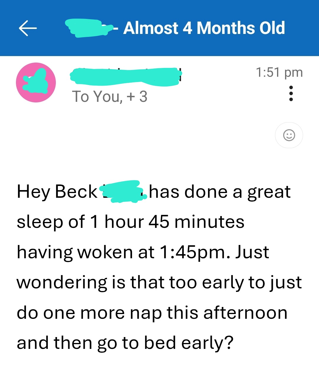 Real message from a mum after working with Beck (4)