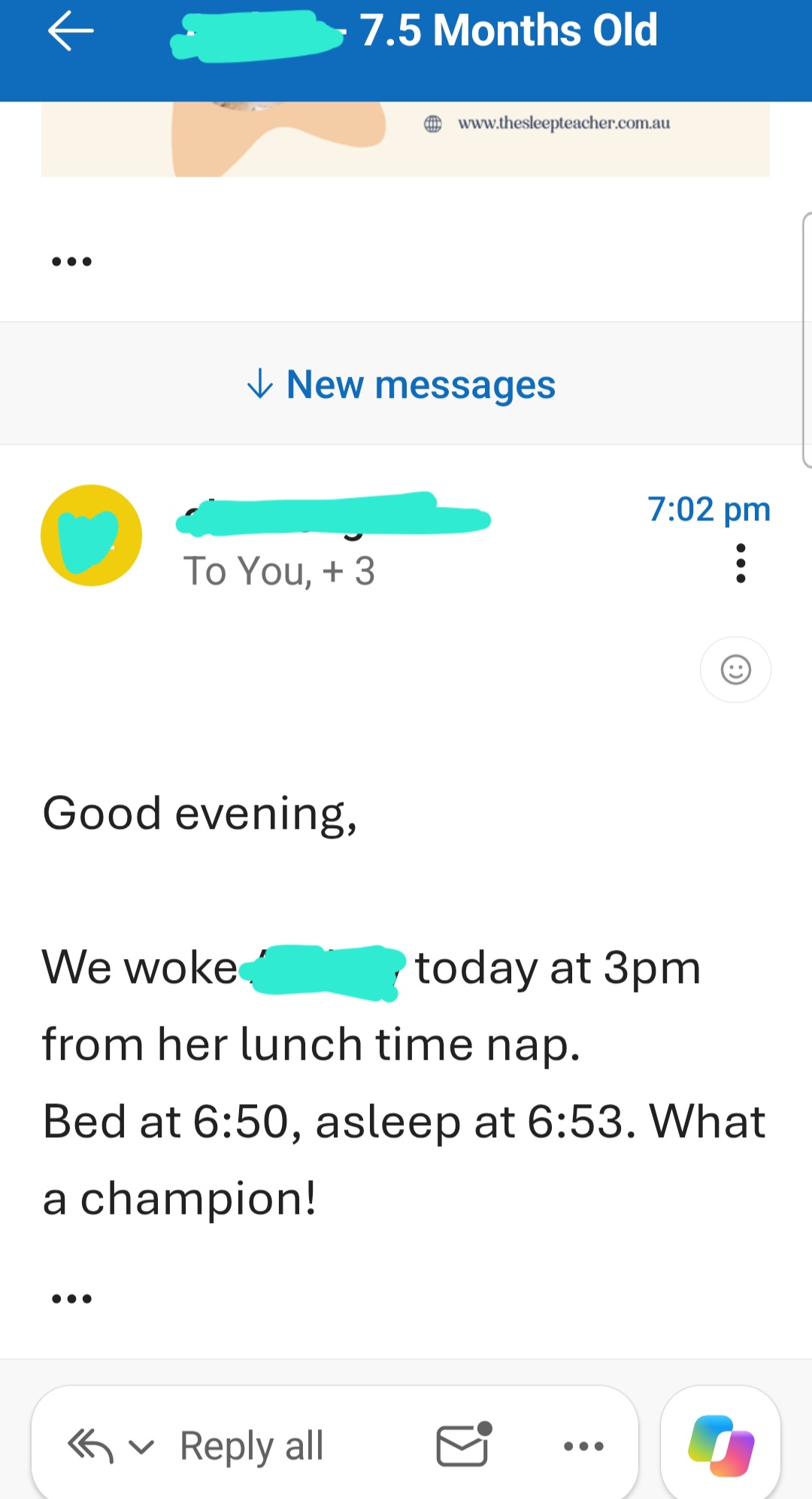 Real message from a mum after working with Beck (26)