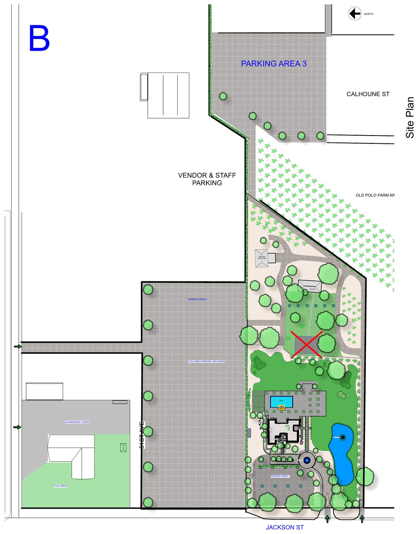 Parking Areas event site plan
