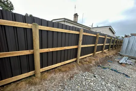 Corrugated Metal Fencing Example