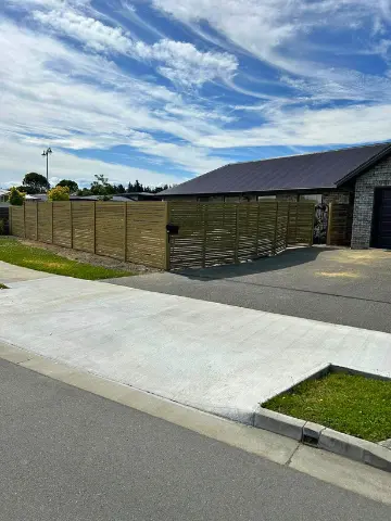 Newly Built Timber Fence Temuka