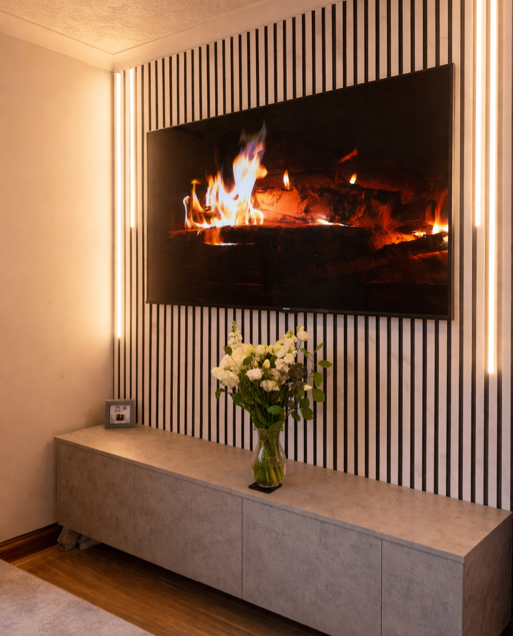 Bespoke media wall installation by Baillie Installations