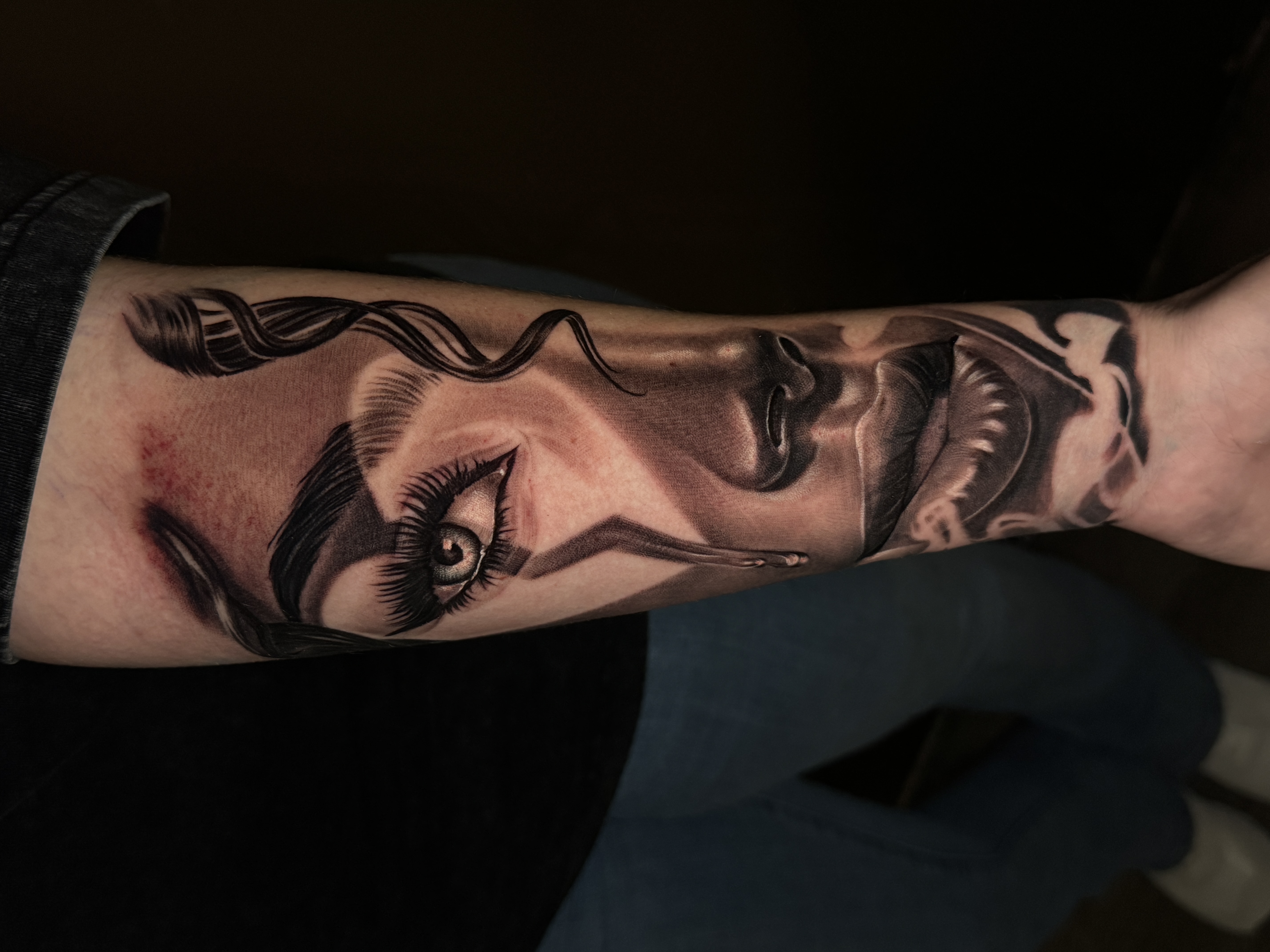 Black and grey tattoo realism