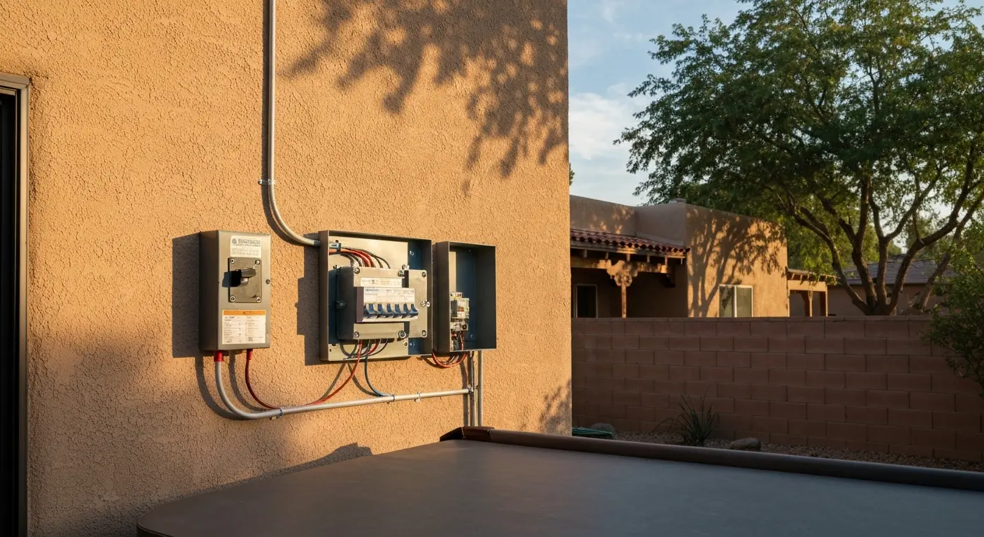 Hot tub electrical setup