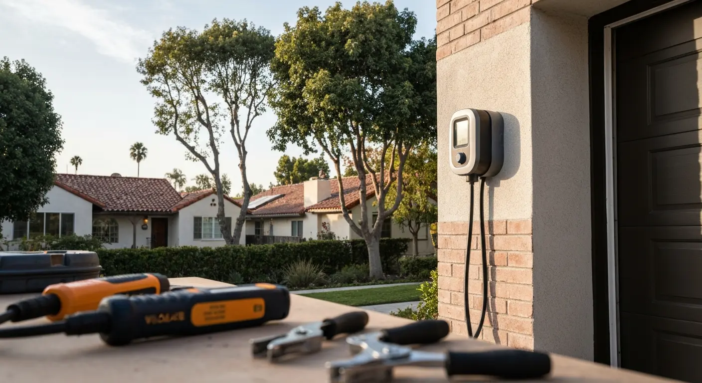 EV charger installation on home