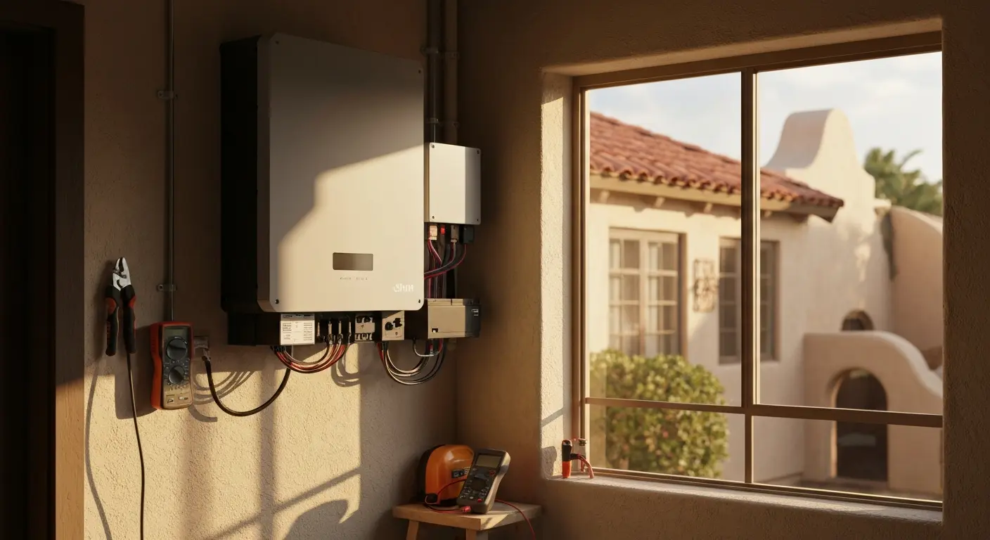 Hybrid inverter battery system repair