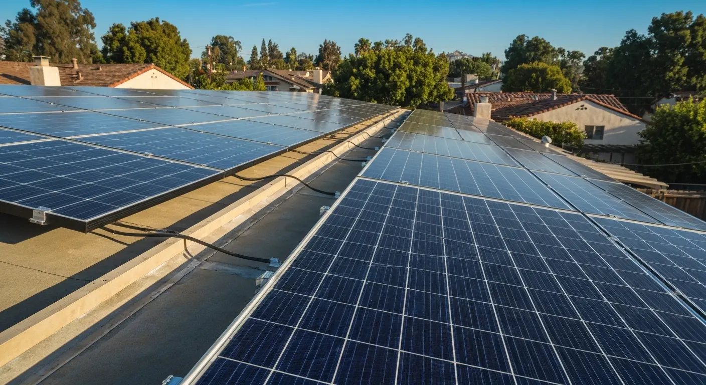 Solar panel installation on San Marino estate