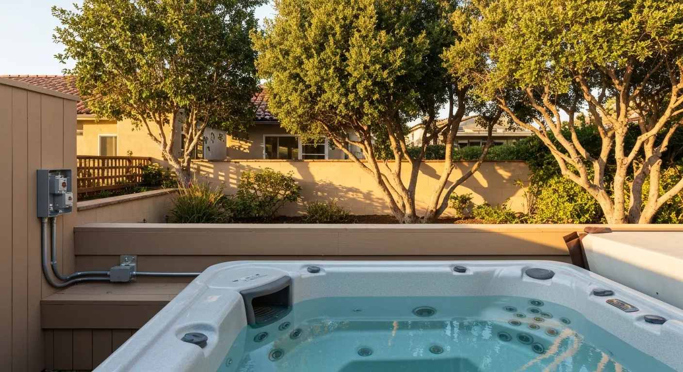 Spa electrical hookup