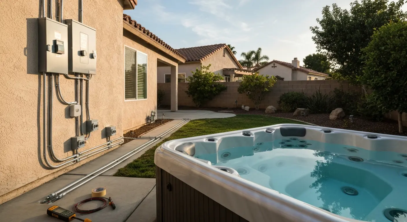 Hot tub electrical installation