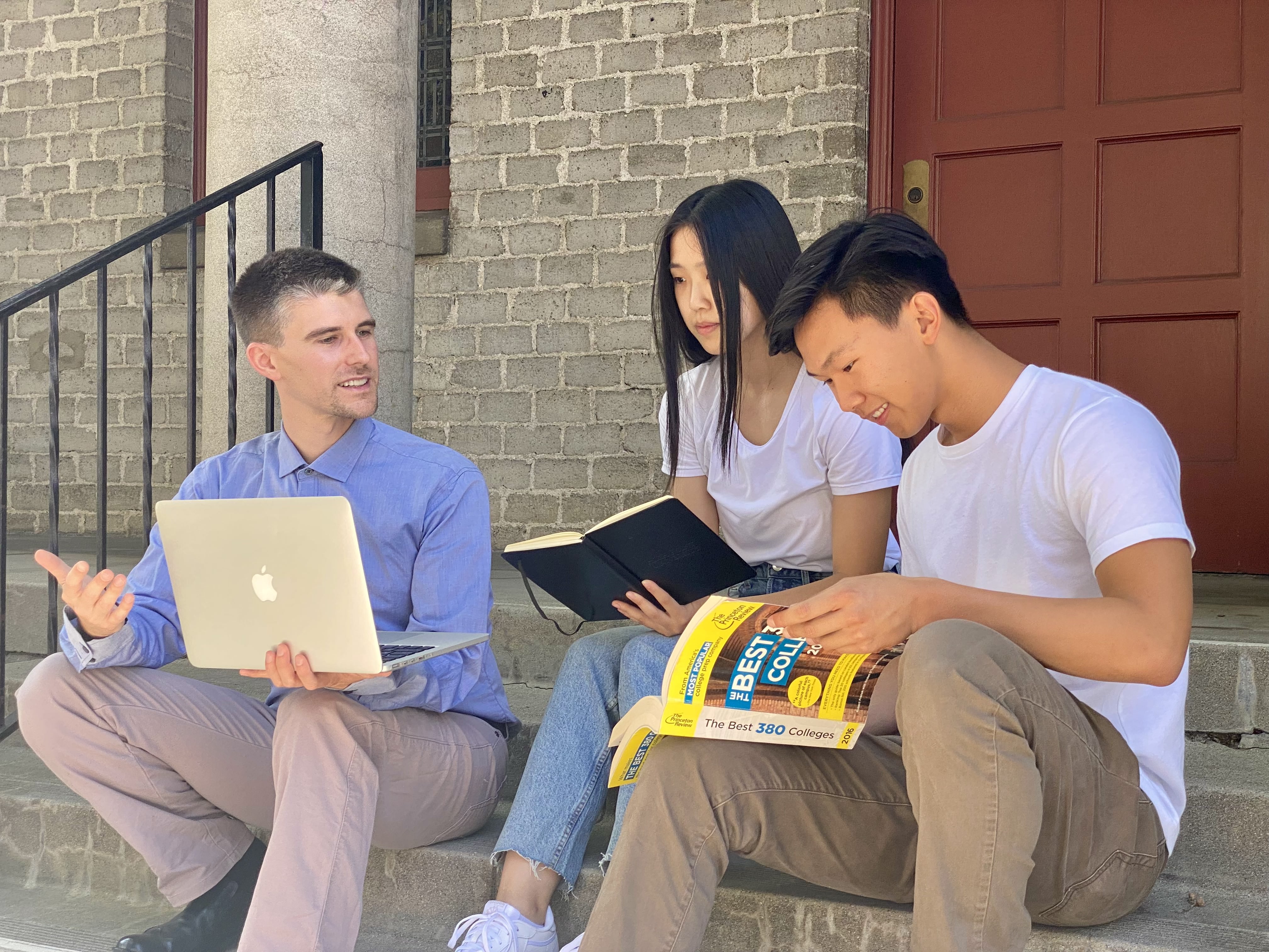 Robert Powers working with students