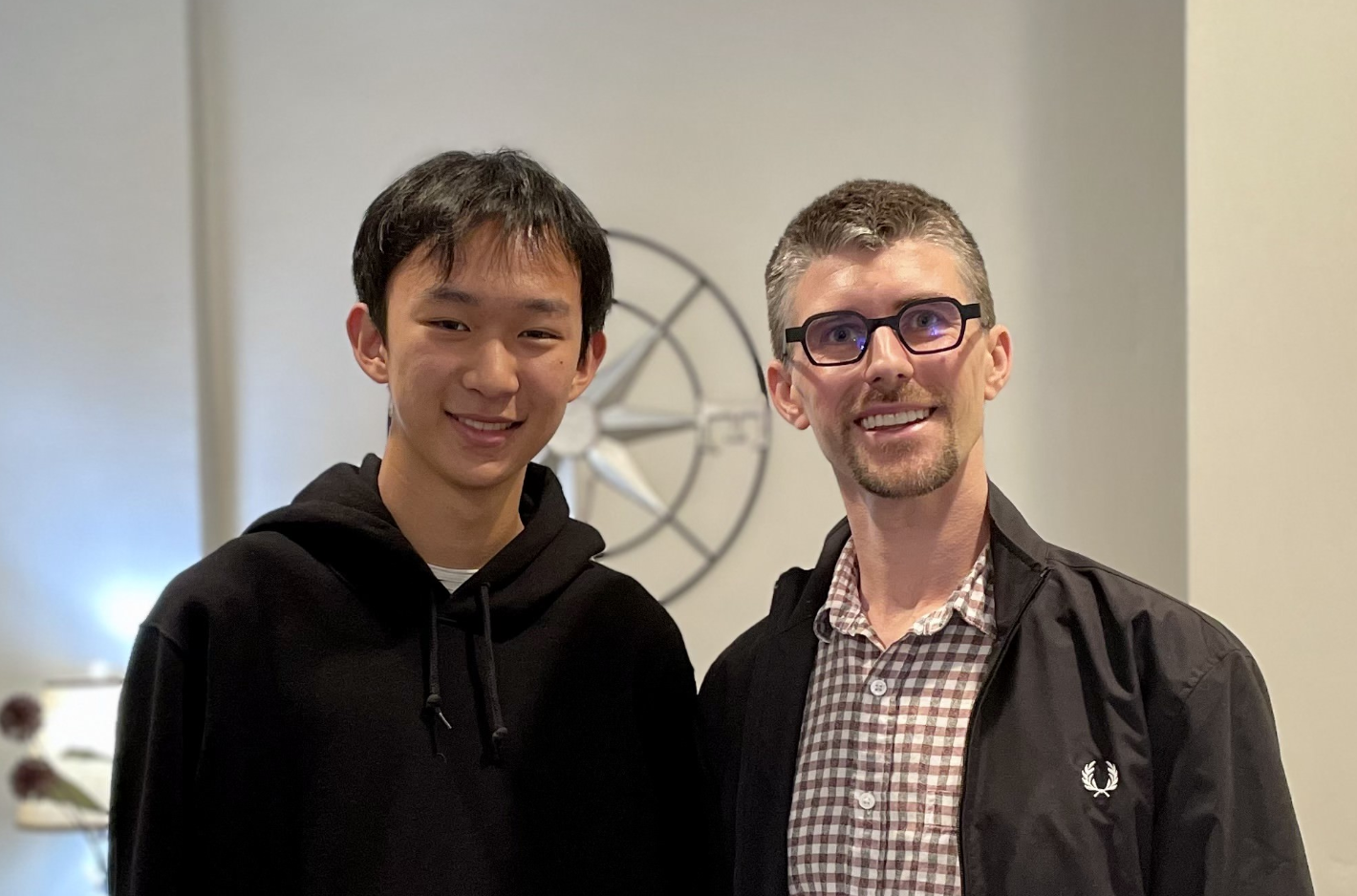 Robert Powers with Alex C., admitted to Dartmouth College