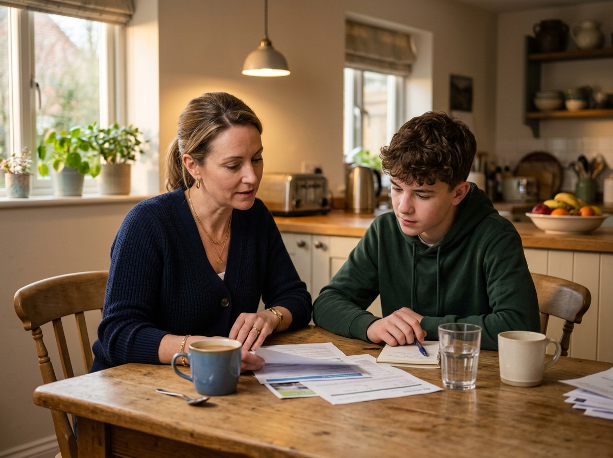 A family making an enrollment decision together