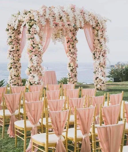 Outdoor ceremony setup