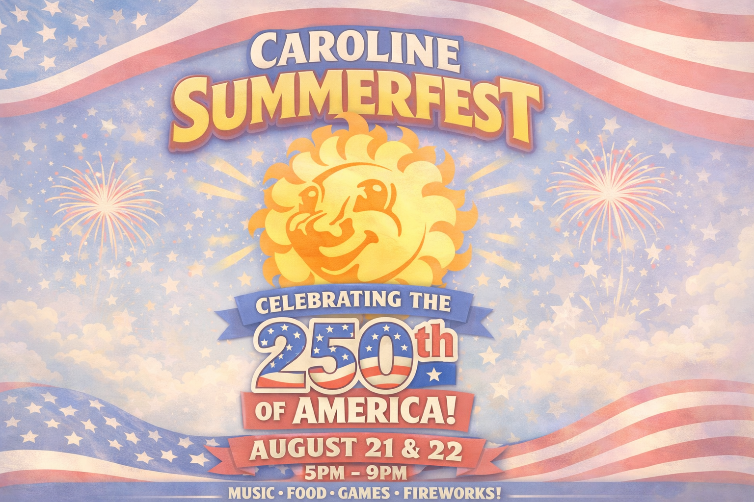 Banner for Caroline Summerfest 2025: Back to the 80's