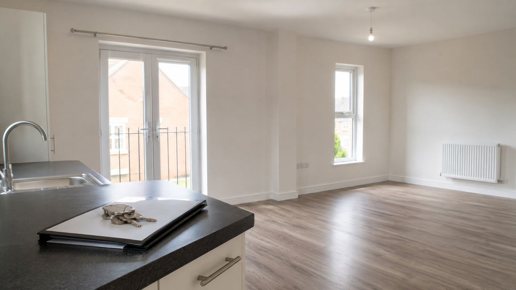 Empty rental property with keys and paperwork representing landlord void periods Empty rental property with keys and paperwork representing landlord void periods