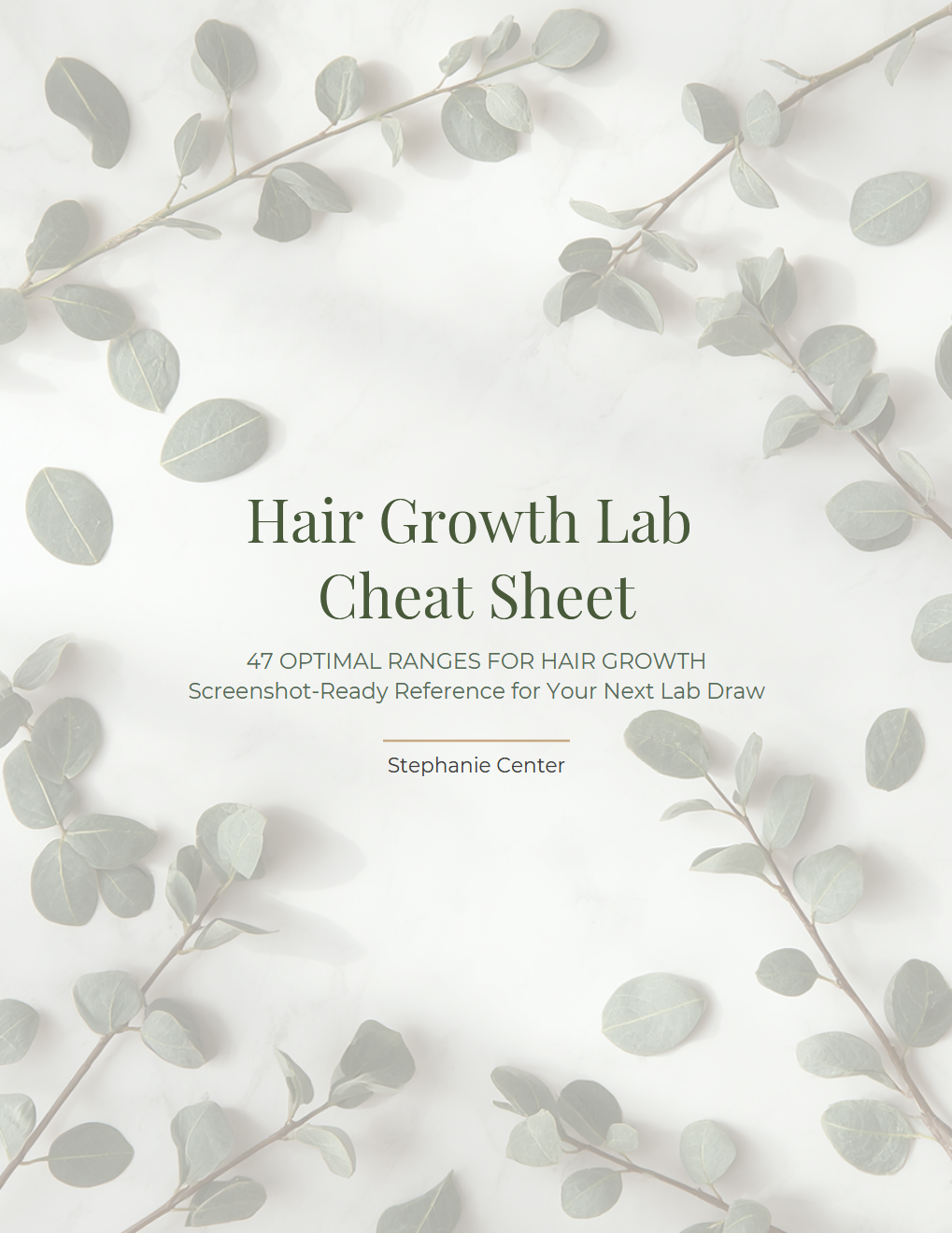 Hair Growth Lab Cheat Sheet