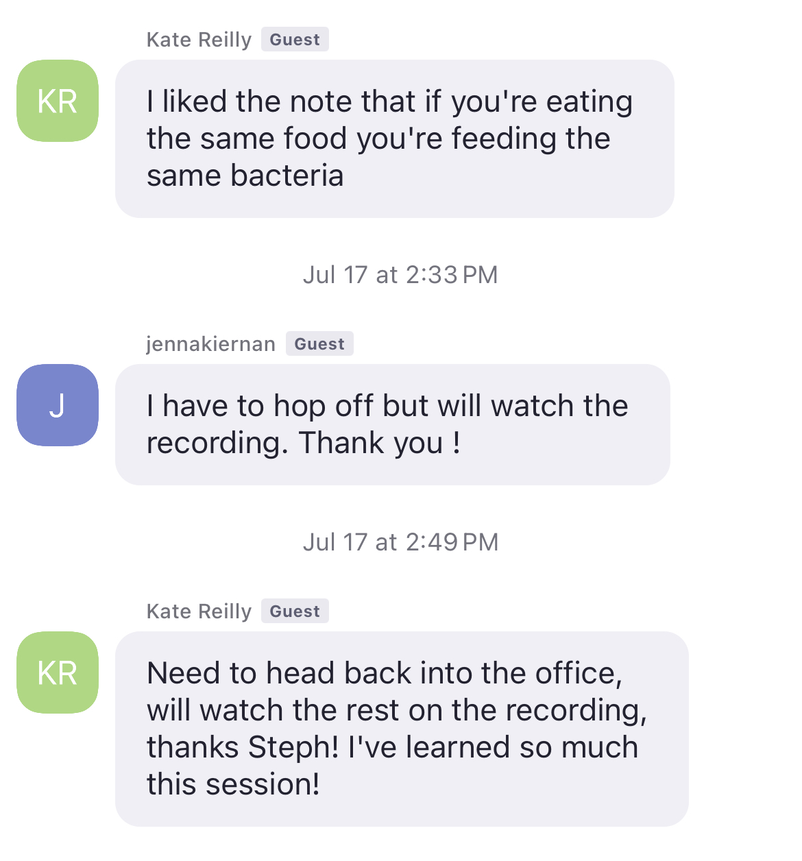 Screenshot of a client's text message saying she is already seeing big improvements on her protocol.
