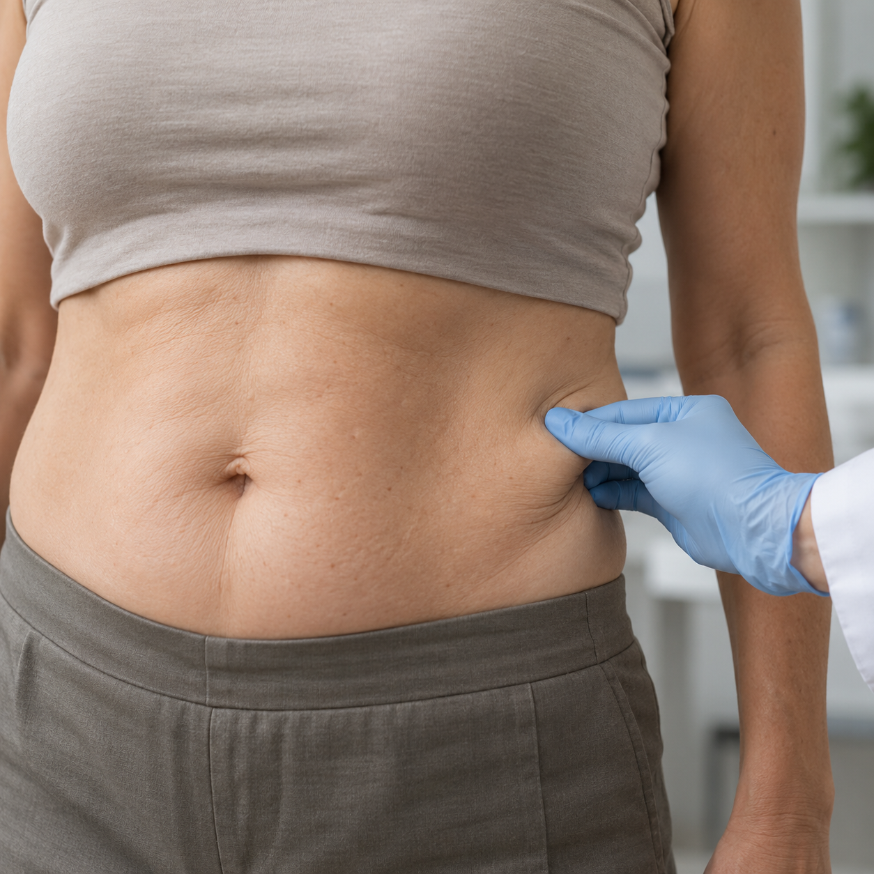 Illustrative assessment of abdominal tissue