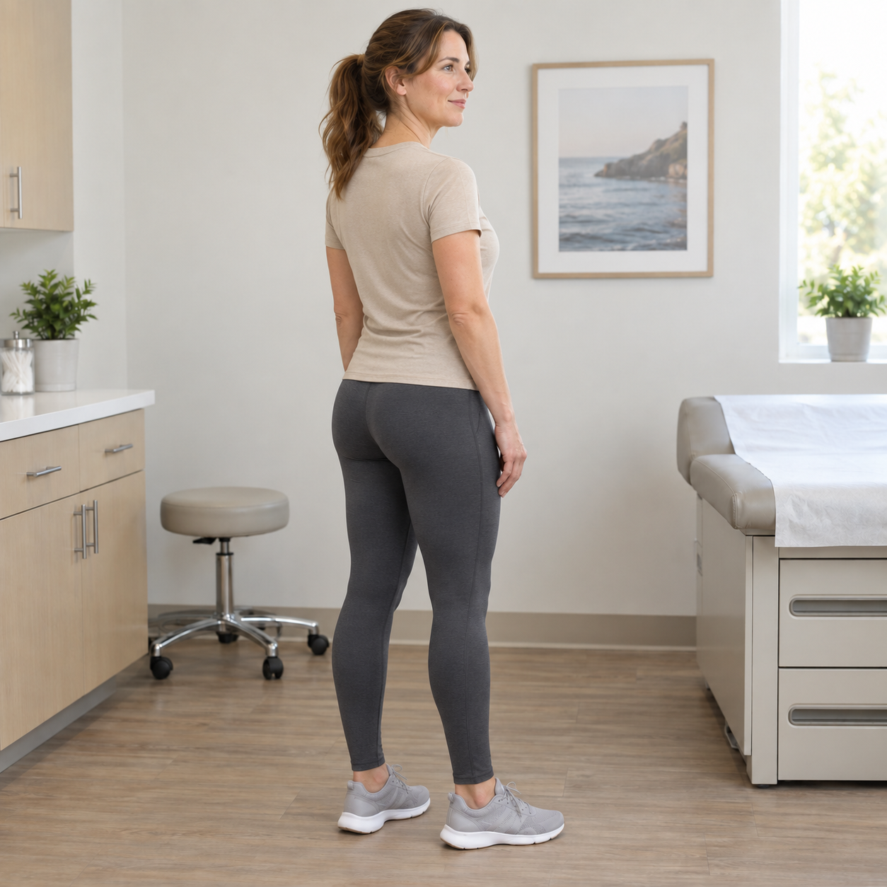 Illustrative photograph of the buttock and hip treatment area