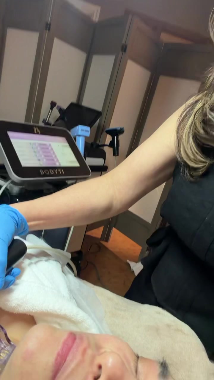 In-clinic facial treatment