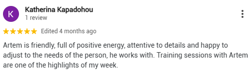 "Personal training session with Artem in Archway"