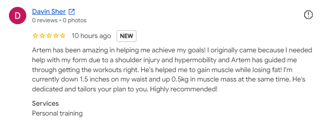 "Personal training session with Artem in Archway"