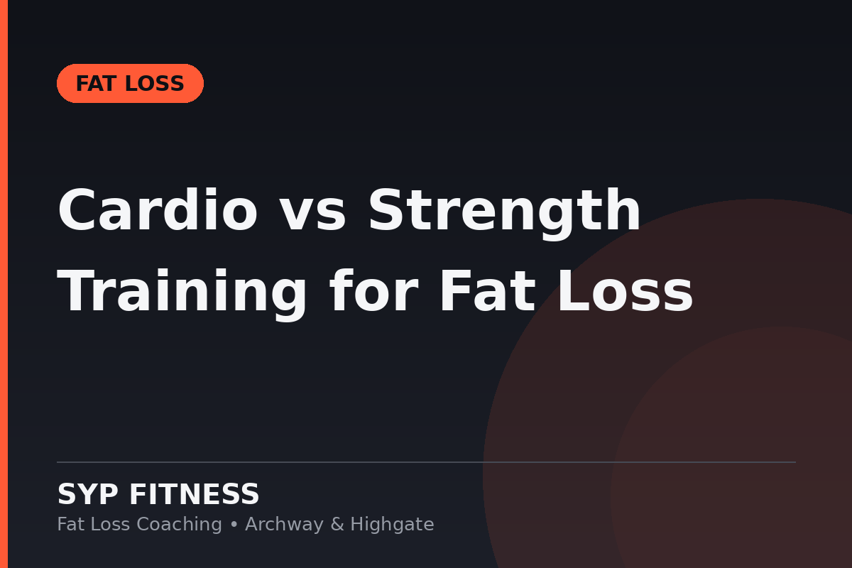 Personal trainer comparing cardio and strength training for fat loss Personal trainer comparing cardio and strength training for fat loss