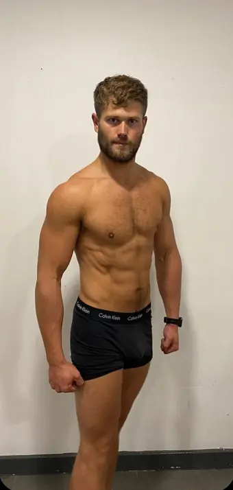 David's after photo - visibly leaner throughout, more defined chest and arms, result of a 12-week body transformation with SYP Fitness personal trainer in Archway