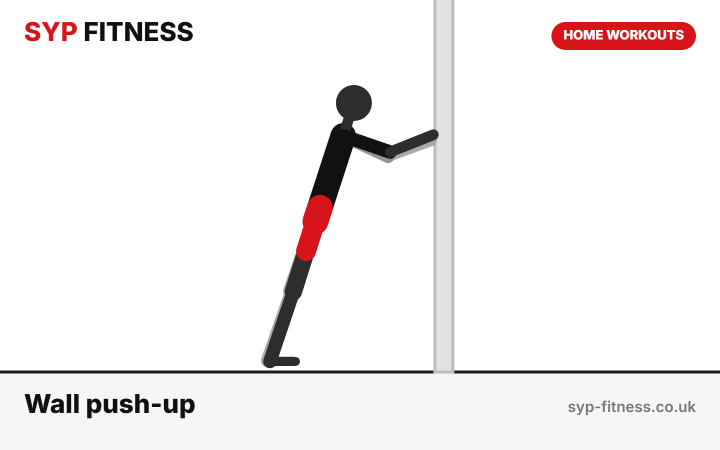 Wall push-up demonstration - Level 1 bodyweight home workout, SYP Fitness personal trainer Archway