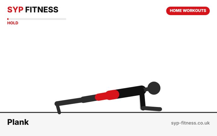 Plank demonstration - Level 3 bodyweight home workout, SYP Fitness personal trainer Archway
