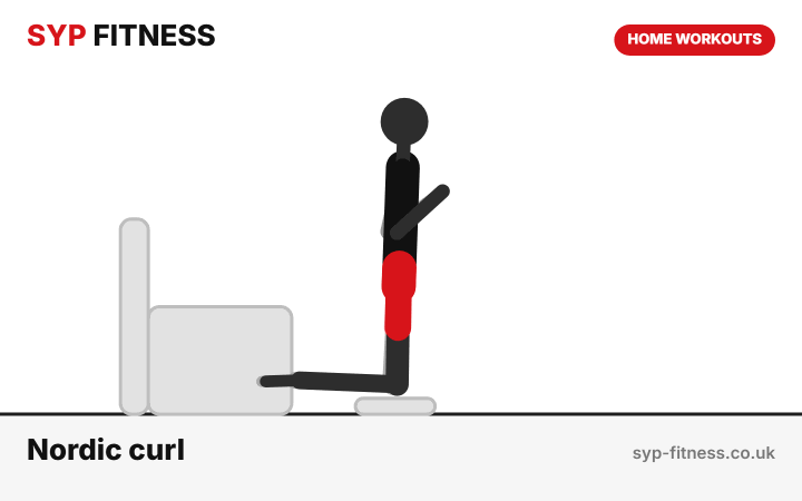 Full nordic curl demonstration - Level 10 bodyweight home workout, SYP Fitness personal trainer Archway