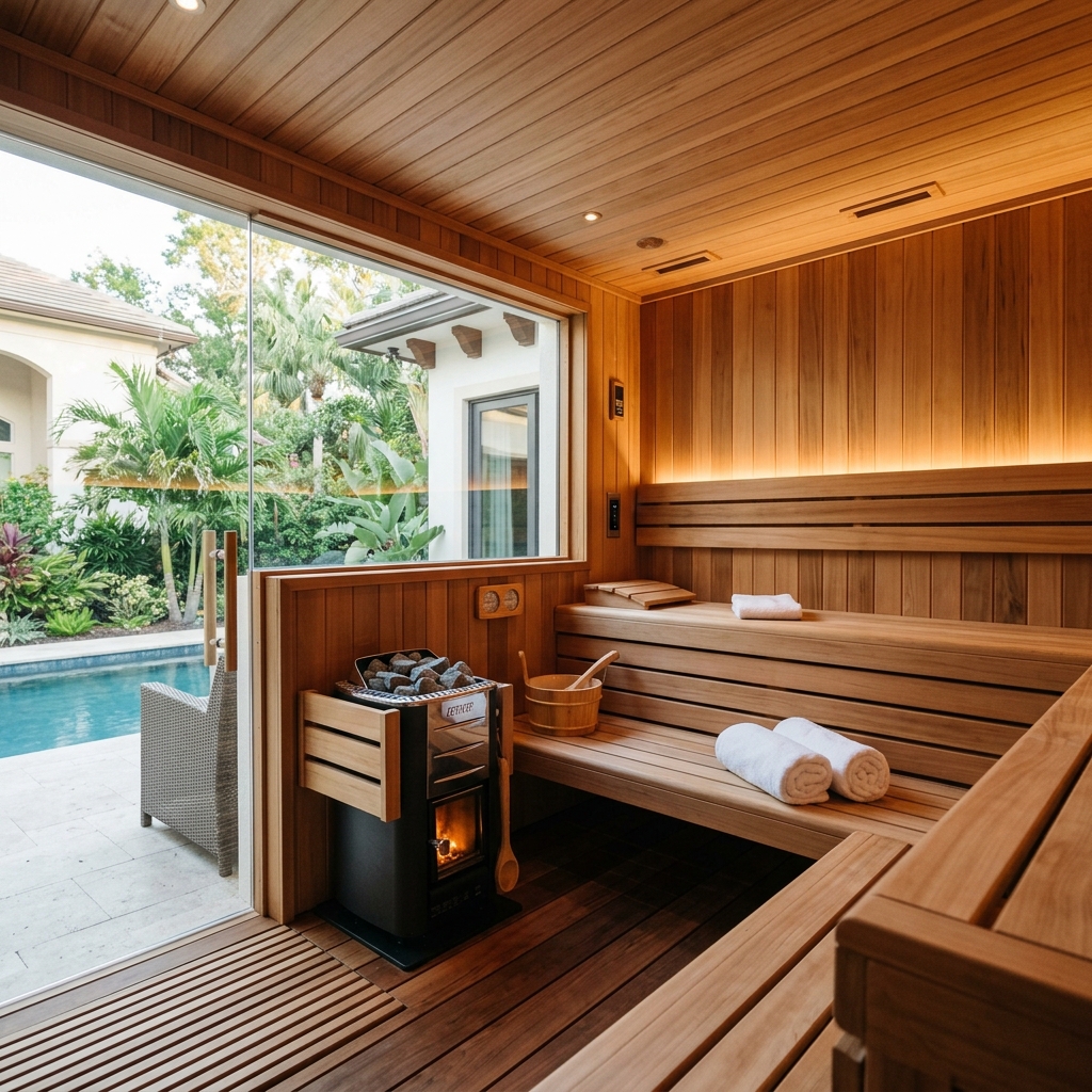Luxury home sauna