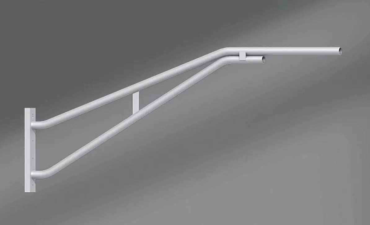Double-arm steel pole bracket
