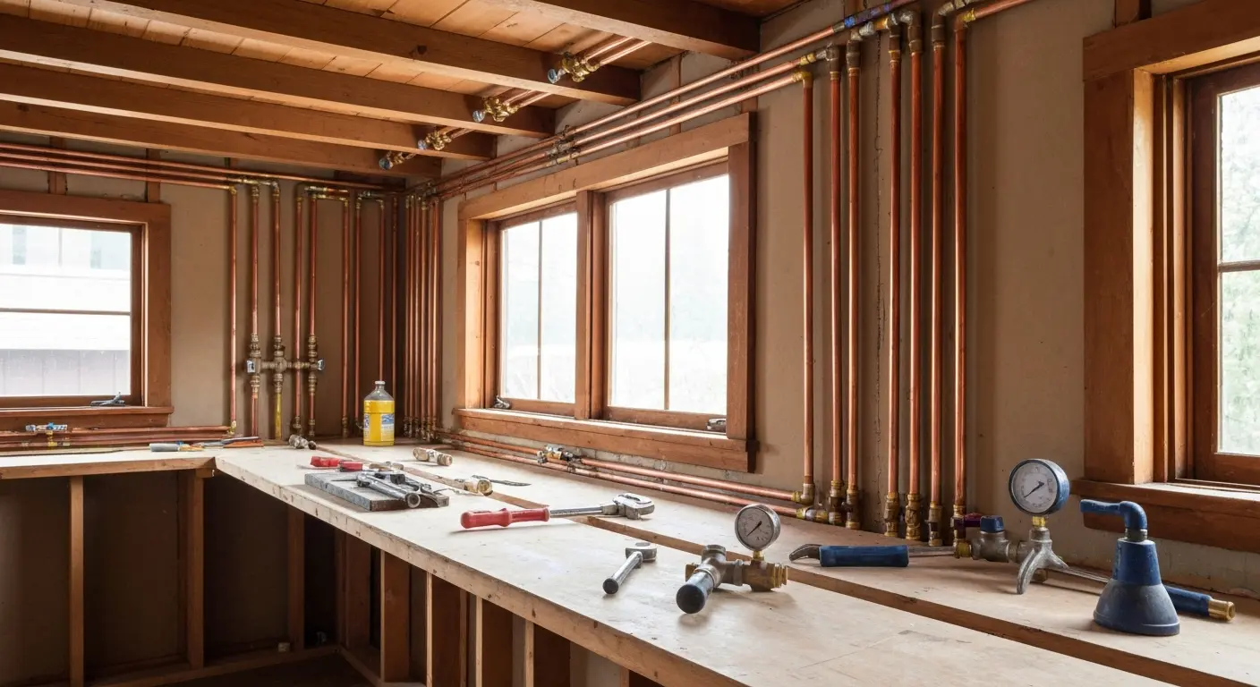 Whole house repipe in progress